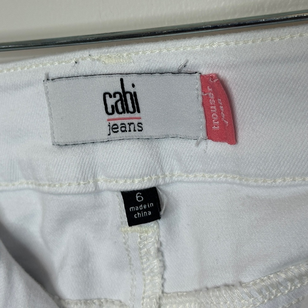 CAbi White Trouser Jeans | #5880 Slight Flare - Picture 13 of 15
